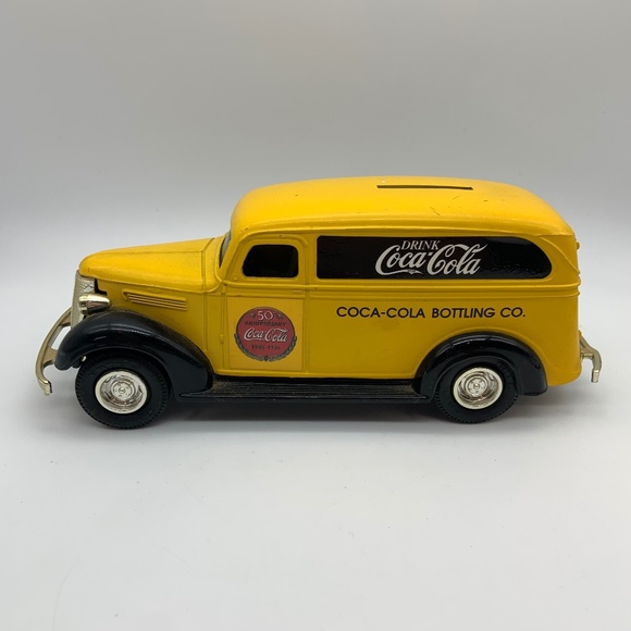 Vintage ERTL Coca-Cola 50th Anniversary 1930s Coke Promo Coin Bank Missing Key - Picture 1 of 13